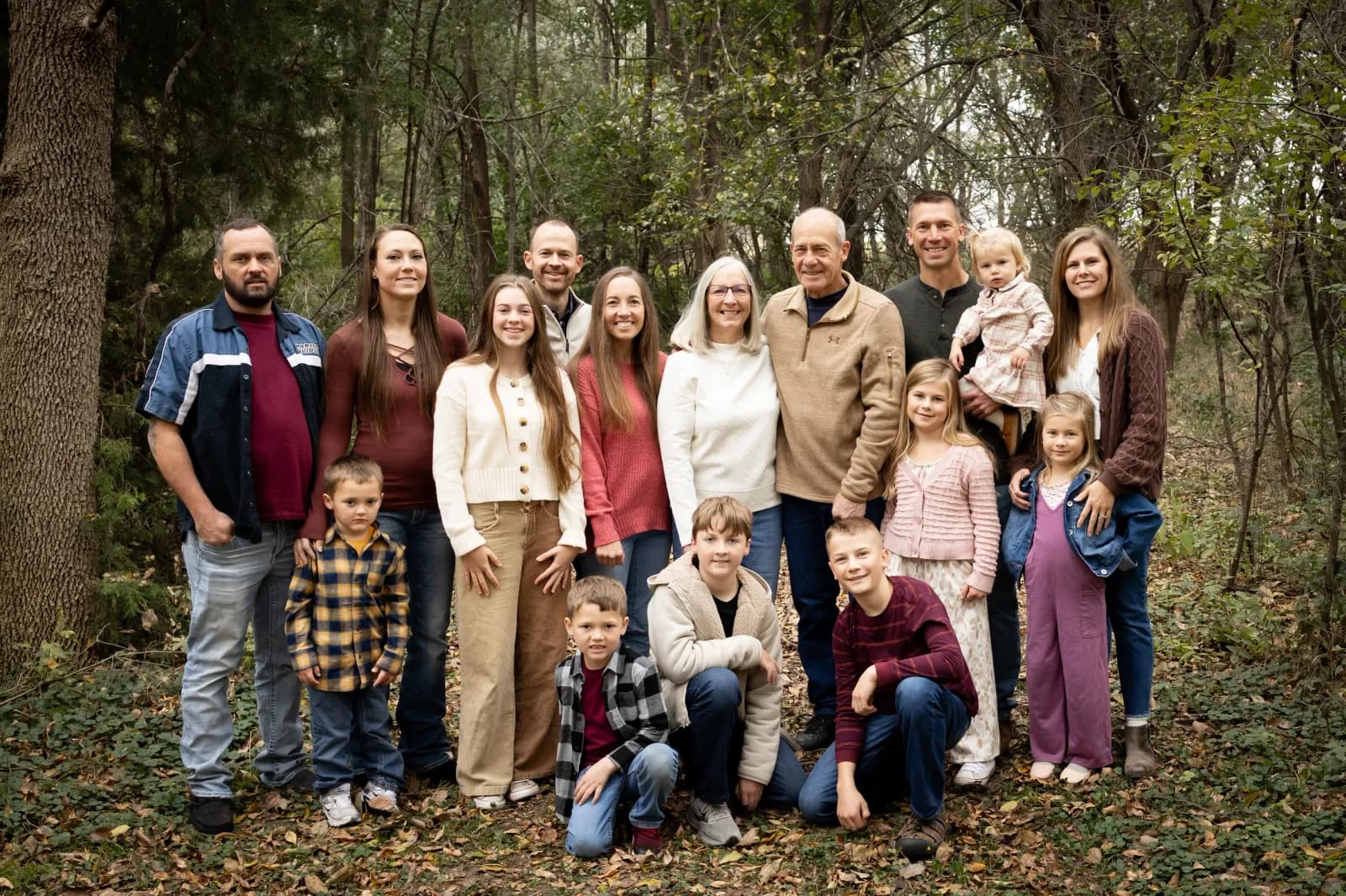 Multi generational family posed together